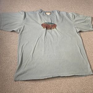 Camp David Mens T Shirt Green Short Sleeves Grand Canyon Embroidered‎ Pullover